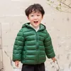 Down Coat Light And Thin Toddler Girls Korean Baby Clothes Boys Clothing Winter Children Snow Suit Hooded Solid Fashion Casual