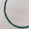 Kedjor malachite pärlor halsband för kvinnor grön naturlig ädelsten sommar bohemia yttre banker smycken 2023