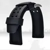 Watch Bands On Sale Black Natural Silicone Rubber Watchband 20mm 23mm Smooth Waterproof Strap Fit For Stock