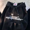 Sweats à capuche pour hommes Sweatshirts Cardigan Veste Femme Star Lettre Zipper Sweat à capuche Y2k Mode Casual Hip Hop Plus Velvet Drapé Paresseux Sweat à capuche Streetwear Y23