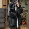 Giubbotti da donna HOUZHOU Vintage Y2k Giacca da donna Oversize Anorak Harajuku Streetwear Moda coreana Bomber con cappuccio Cappotto in stile giapponese