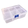 Sacchetti per gioielli Staccabili 6 griglie Scomparto trasparente Scatola di immagazzinaggio in plastica Orecchino Perlina Vite Custodia Custodia Display Organizer Contenitore