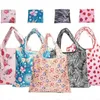 Designer Väskor Ny stor mönstrad tyg Square handväska vattentät bärbar miljövänlig hopfällbar shoppingväska