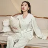 Kvinnors sömnkläder spets citronpyjamas is siden hemkläder uppsättning för kvinnor loungewear