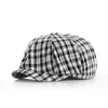 Checked Cloth Octagonal Cap Cotton Blends Plaid Men Casual Newsboy Caps Artistic Retro Beret Hat Fashion Hip Hop Caps Gorras