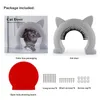 Kooien Kattendeur voor binnen met trimmerborstel Plastic Klein huisdier Puppy Veiligheidshek Flap Door Cat Kietelen Kam Pet Gate Door Kit