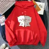 Kvinnors hoodies tröjor mochi persika och goma söt katt tryckt huvor män kvinnor hoodies plus size sweatshirt tonåring pullover unisex hösten varm streetwear