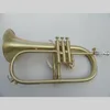 Wysokiej jakości Flugelhorn BB B Flat Flugelhorn mosiężne instrument z twardą skrzynią, ustnik, materiał i rękawiczki