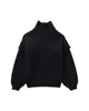 Women's Sweaters Sweater Knitted Pullover Winter Autumn Clothing Knitwears Solid Long Sleeve Cowl Neck 2023 Trend