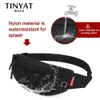 Waist Bags TINYAT Men Waist Bag Pack Purse Casual Large Phone Belt Bag Pouch Womens Canvas Travel Phone Bag Fanny Banana Bag Hip 4 Pockets 230425