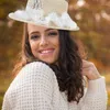 Berets Elegant Sun Hat With Flat Top And Delicate Lace Year Birthday Party Decor