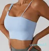 Yoga Outfit Naked Feel Sport Bras For Women Unique Shoulder Straps Bra Medium Support Push Up Workout Breathable Gym Tops Bralette