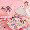 Jewelry Makeup Set For Girls Washable Luminous Music Box Kit Lipstick Eyeshadows Nail Polish Stickers Kid Game Toy Gift 231124