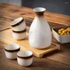 Fiaschetta Bicchiere da vino Boccetta da bottiglia in ceramica trasparente Articoli per la tavola creativi giapponesi Vaso da liquore per ristorante domestico