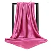 Harvor Satin Scarf For Women Girls Students Autumn Classic Solid Color Soft Sunscreen Shawl Female Wrap Shawls 90x90cm