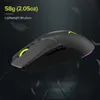 Mice Delux M800 PMW3389 RGB Mouse Gaming Berkabel 58G Ringan Ergonomis 1000Hz dengan Kabel Tali Lembut untuk Gamer Komputer 230425