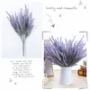 Flores decorativas 1 pacote romântico Provence lavanda vaso de casamento artificial para decoração de grãos de grãos de Natal Planta falsa