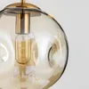 Chandeliers Nordic Modern Minimalist Creative Gradient Color Glass Ball Small Living Room Bedroom Dining Led Lighting