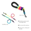 Dog Collars Leashes Rainbow Multi Dogs Leash Nylon Detachable Pet Lead Foam Handle 1 Leash for 2 or 3 or 4 Dogs Round Traction Rope Dog Supplies 231124