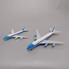 航空機Modle USA米国空軍1つの航空会社ボーイング747 B747-400 Airways Diecast Airplane Model Plane Aircraft Toys Alloy 230426