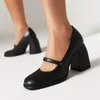 드레스 슈즈 gratis pengiriman sepatu wanita kantor hitam ukuran besar 4043 pesta mewah elegan baru 2023 hak tinggi Mary Janes 230425