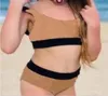 Новая сексуальная леди-бикини-купальственные дизайнерские купальники в клетчат