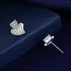 Stud Earrings Love Inlaid Heavy Industrial Temperament Irregular Heart-shaped For Women Statement Party Jewelry Drop Ship