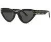 Vintage brand luxury womens designer Cool sunglasses for women new mens sunglasses for men Inverted triangle design black hot cat eye sun glasses INS