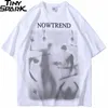 Heren t -shirts hiphop streetwear t shirt worstelende schaduw grafische t -shirt mannen harajuku katoen losse t -shirt korte mouw tops tees kaki 230425