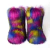 Lady Winter Women Fur Snow Boots Fluffy Plush Warm Platform Boots Faury Fox Fox Fux Fur Boot