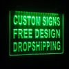 Ontwerp uw eigen aangepaste lichte bord Hang bord Home Decor Shop Sign Home Decor249A