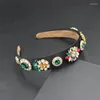 Hair Clips Baroque Inlaid Color Rhinestone Sunflower Geometric Headband Ladies Prom Street Shooting Opening Gift Accessories 816