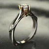 Solitaire Ring 18K Multi Gold Ring for Women Natural 1 Diamond With Diamond Jewelry Anillos de Bizuteria Anillos Mujer Gemstone Rings Box 230425