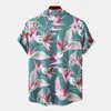 Casual overhemden heren 2023 zomer origineel ontwerp strand hals ijs zijde drop digitale print korte mouw bloem shirt top heren