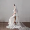 Veli da sposa lunghi avorio per matrimoni Medio Oriente Dubai Copricapo da sposa Cattedrale Due strati di tulle V004