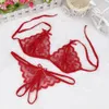 Sexy Set Roupa Undersens Roupa 18 Ladies Strappy Thong Rouphe Conjunto de tamanho grande Sensual mulher sexy lingerie 3xl pornô tenta renda Bra erótico 230426