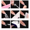 Faux Ongles 100 pcs Court Stiletto Ongles Conseils Demi Couverture Français Faux Pointu Acrylique Extension Salon Maison Ongle