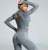 Yoga-outfits Naadloze sportkleding voor dames Crop Top Strakke sportlegging Stuk Pak Gym Fitness