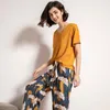 Vêtements de nuit pour femmes 2023 printemps et été nouveau dessin animé grue imprimé dames pyjamas ensemble à manches courtes haut pantalon 2 pièces doux en vrac Homewear tenue décontractée