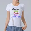 Women's T Shirts 2023 Summer Speed Dry Round Neck Short Sleeve Women's Tops Tight Stretch T-Shirt Patchwork Mesh Yoga Clothes Customized