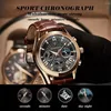 Montres-bracelets POEDAGAR mode chronographe fonction hommes montre étanche lumineux Date Sport montres de luxe en acier bande hommes Quartz