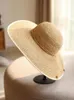 Wide Brim Hats Women's Hand Woven Summer Raffia Large Edge Fashion Sun Protection Casual Straw