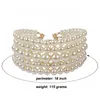 Chains 2023 Fashion Jewelry Multi Layer Imitation Pearl Necklaces For Women Party Wedding Bride Necklace Collar Choker The Neck