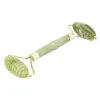 Natural Jade Roller For Face Double head Facial Beauty Massage Face Lift Tools Artificial Jade Roller Face Thin massager Support BJ