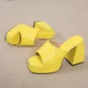 Slippers Women Shoes Fashion Pumps Ladies Female Slides Sandals Outdoor Shopping Mall High-Heeled