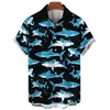 Freizeithemden für Herren, 3D-Hawaii-Druckhemd, Top-Sommermode-Hemd der Ozeanwelt.