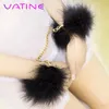 Jouets pour adultes VATINE Plumes Menottes en métal Contraintes d'esclave SM Bondage Sex Shop Sex Toys pour Couple Jeux pour adultes Jeu de rôle sexy 230426