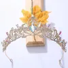 Haarspangen Barock Lila Wassertropfen Kristall Hochzeit Kronprinzessin Braut Diademe Stirnband Party Tanz Kopfschmuck Mädchen Schmuck