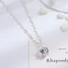 Eenvoudige moderonde gesneden witte kubieke zirkonia cz stenen hanger ketting voor vrouwen banket feest sieraden cadeau