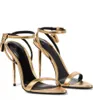 Top Quality Dress Shoes Heels Padlock Pointy Naked Sandal Pointy Toe Shape Shoes Woman Designer Buckle Ankle Strap Heeled High Heels Sandals With Box 35-43